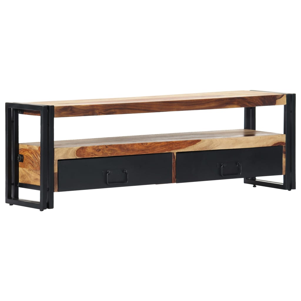 Tv-Bänk 120X30X40 Cm Massivt Sheshamträ