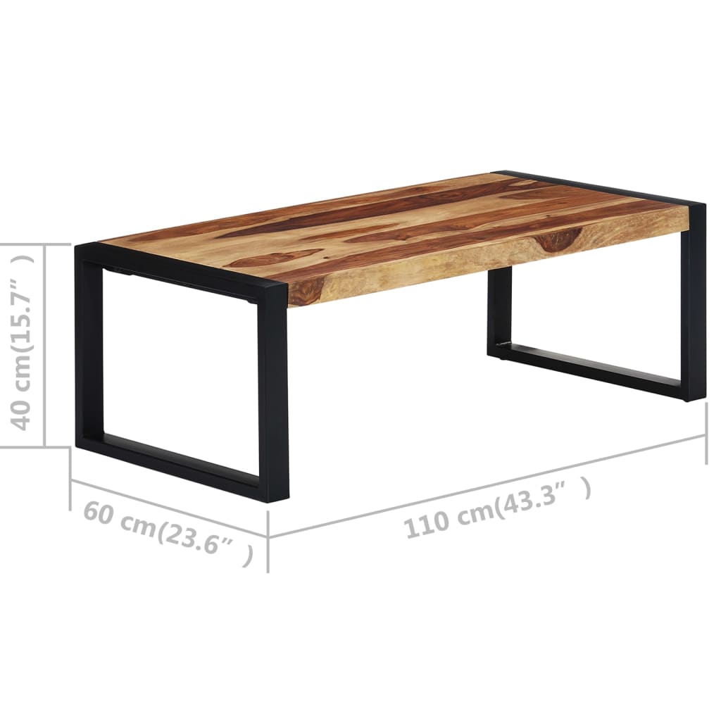 Soffbord 110X60X40 Cm Massivt Sheshamträ