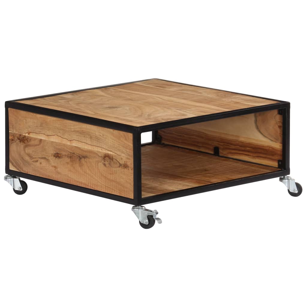 Soffbord 70X70X32 Cm Massivt Akaciaträ