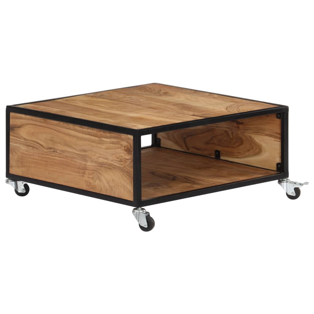 Soffbord 70X70X32 Cm Massivt Akaciaträ