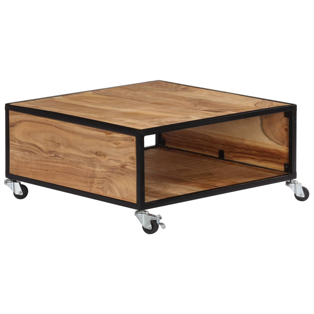 Soffbord 70X70X32 Cm Massivt Akaciaträ
