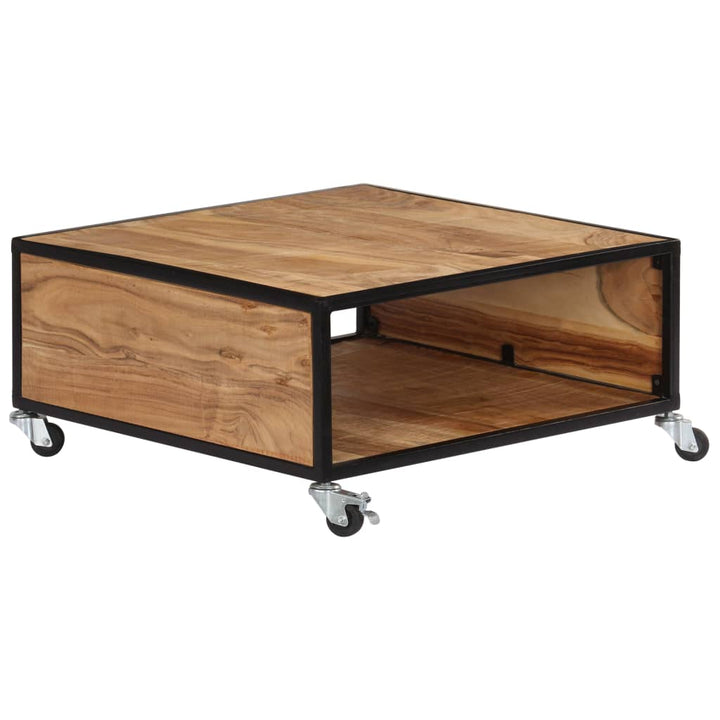 Soffbord 70X70X32 Cm Massivt Akaciaträ