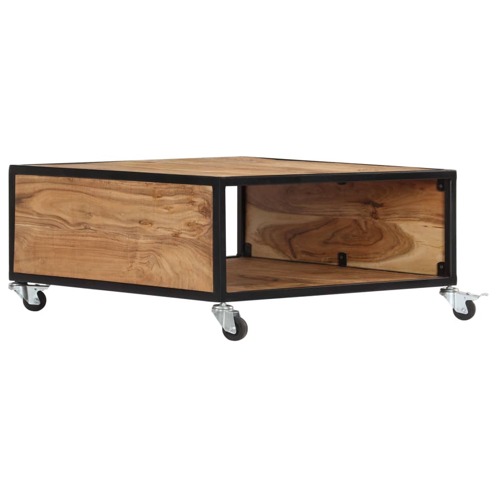 Soffbord 70X70X32 Cm Massivt Akaciaträ