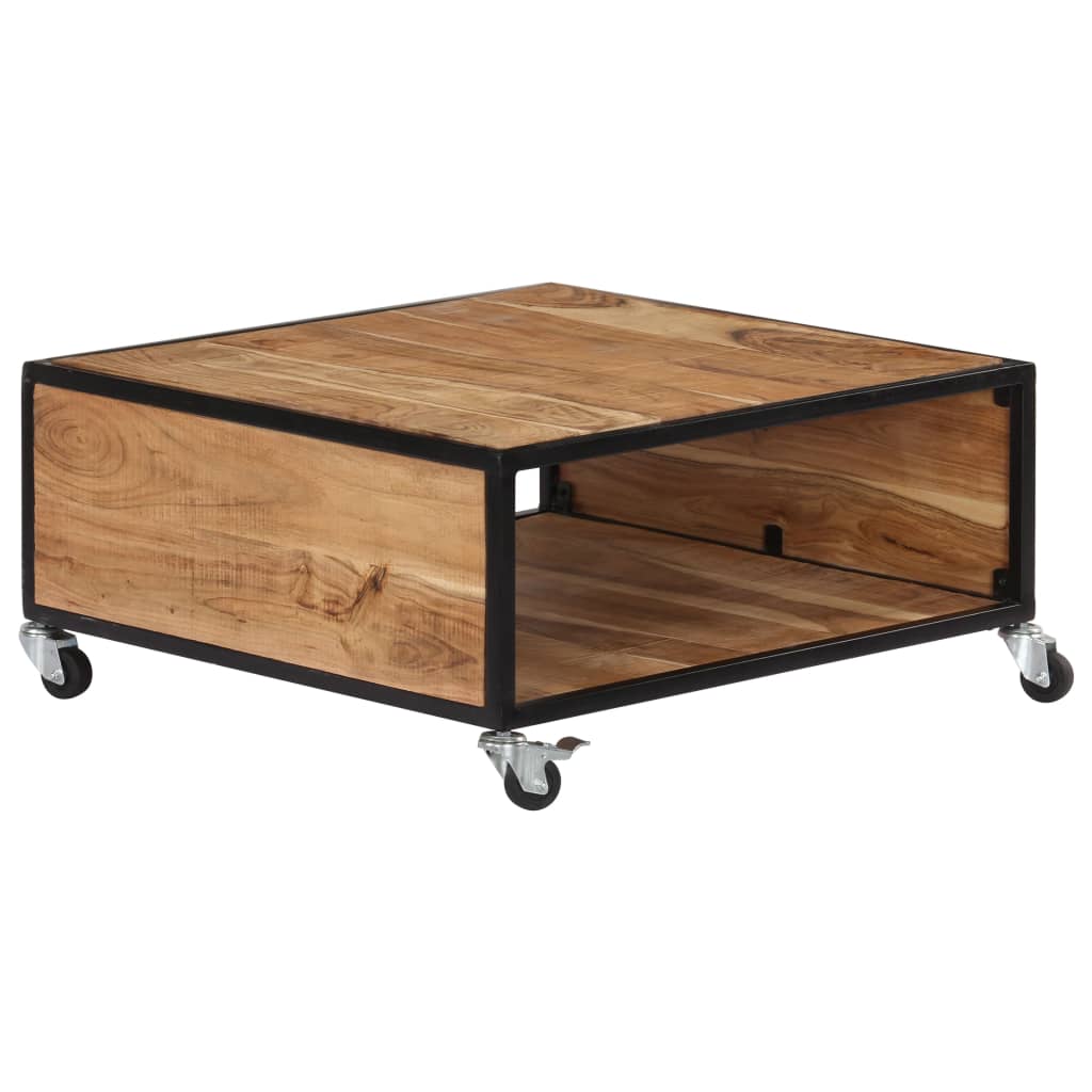 Soffbord 70X70X32 Cm Massivt Akaciaträ