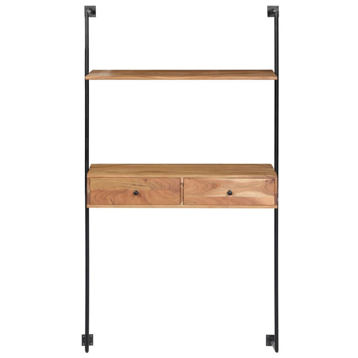 Väggmonterat Skrivbord 90X40X170 Cm Massivt Akaciaträ