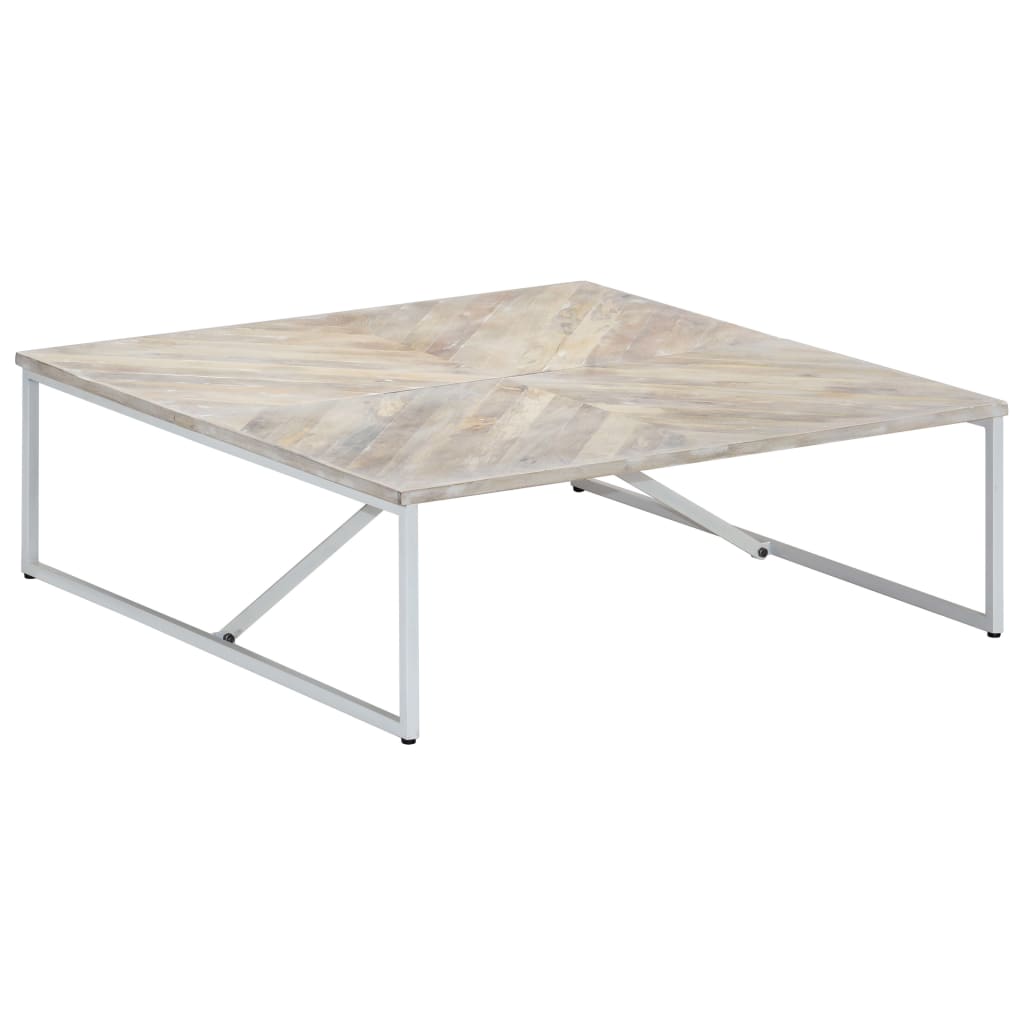 Soffbord 110X110X36 Cm Massivt Mangoträ