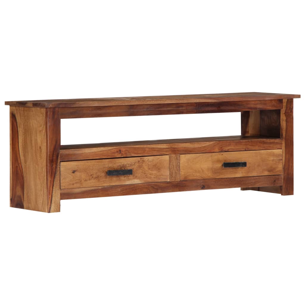 Tv-Bänk 118X30X40 Cm Massivt Trä