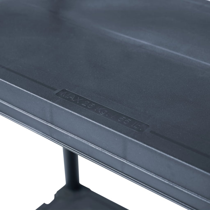 Förvaringshylla Svart 125 Kg Plast