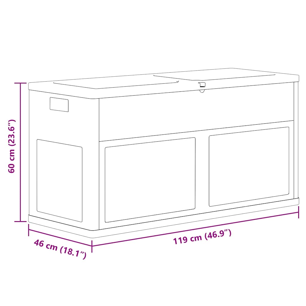 Dynbox 320 Liter Svart