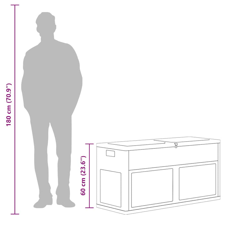 Dynbox 320 Liter Svart