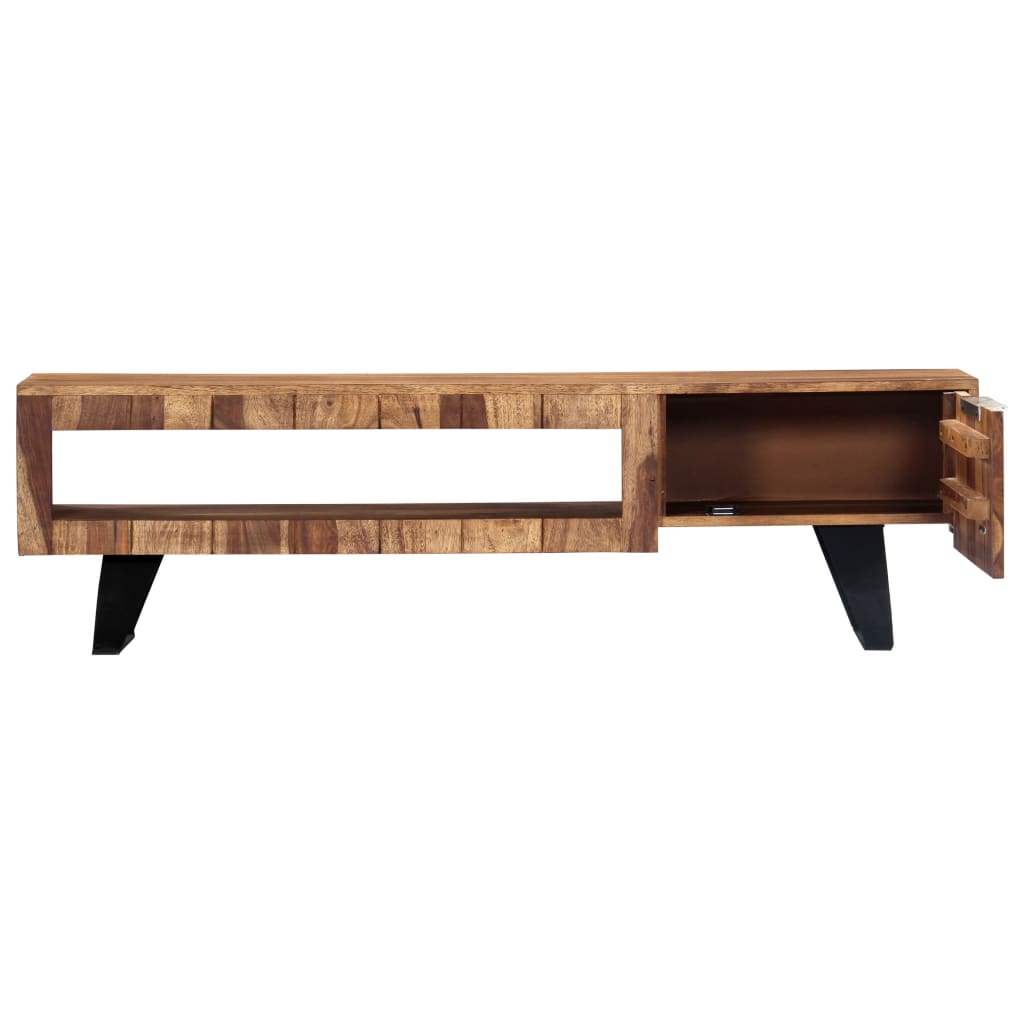 Tv-Bänk 140X30X40 Cm Massivt Sheshamträ