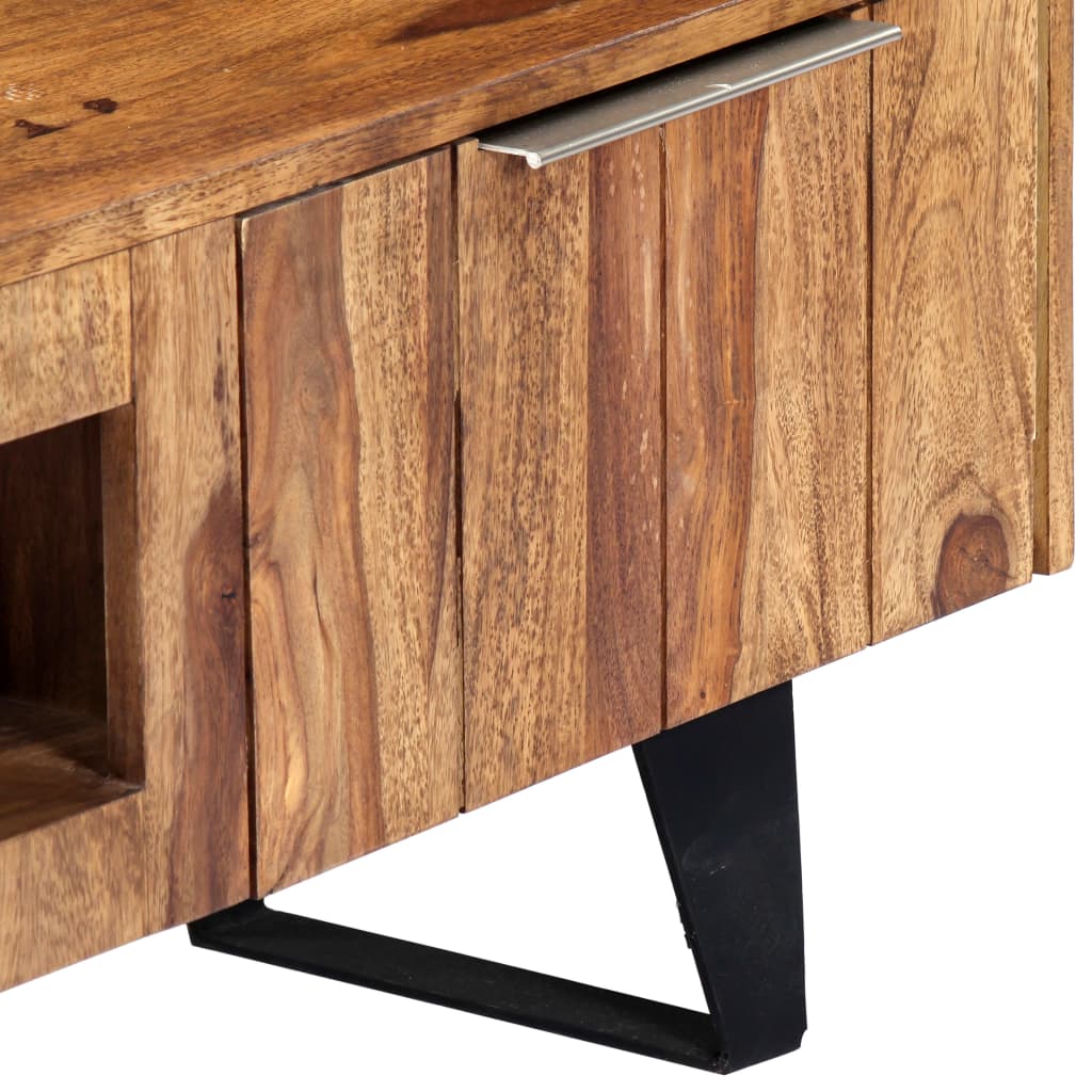 Tv-Bänk 140X30X40 Cm Massivt Sheshamträ