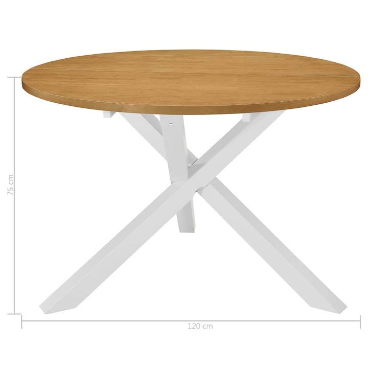 Matbord 120X75 Cm Mdf Vit