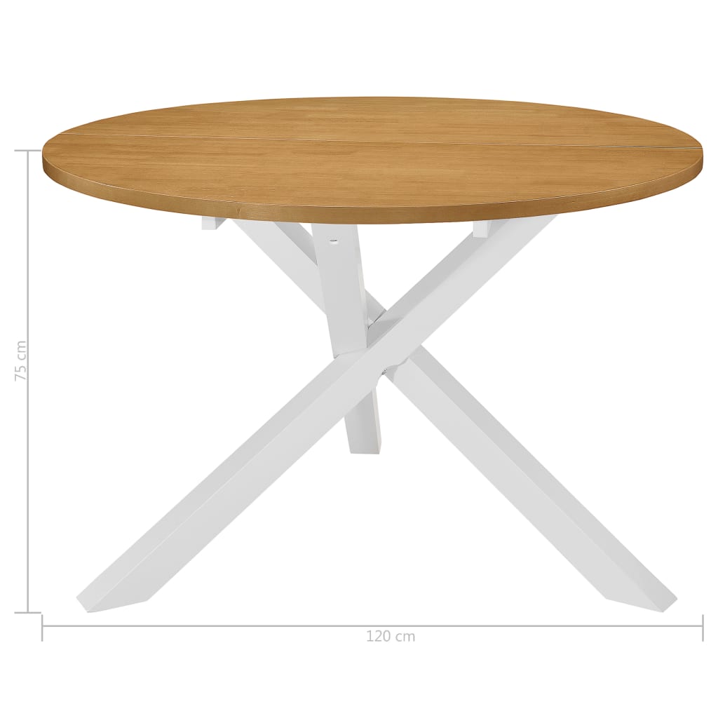 Matbord 120X75 Cm Mdf Vit
