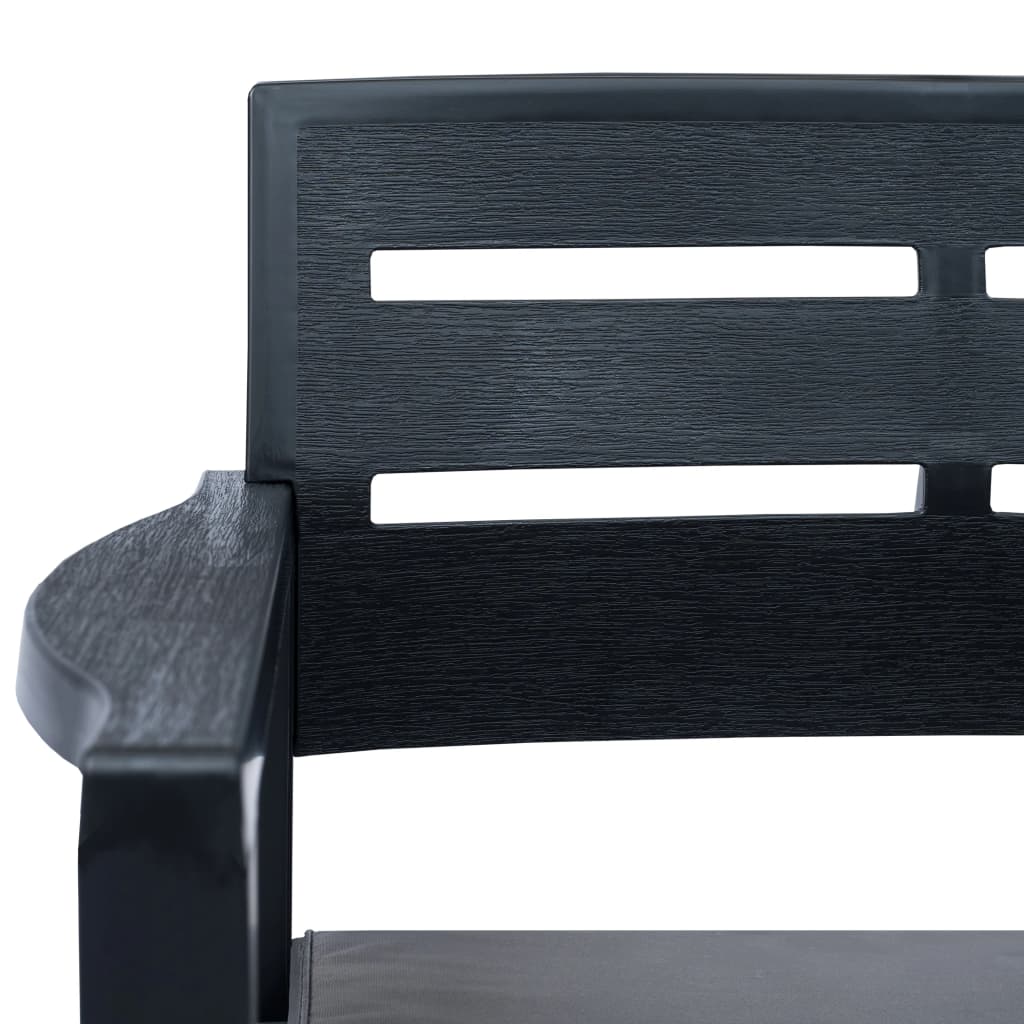 Loungegrupp För Trädgården 4 Delar Plast