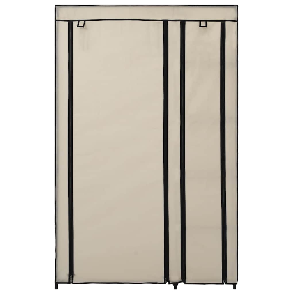 Resegarderob Gräddvit 110X45X175 Cm Tyg