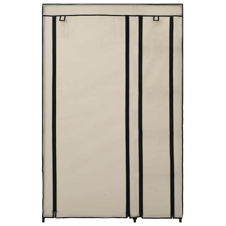 Resegarderob Gräddvit 110X45X175 Cm Tyg