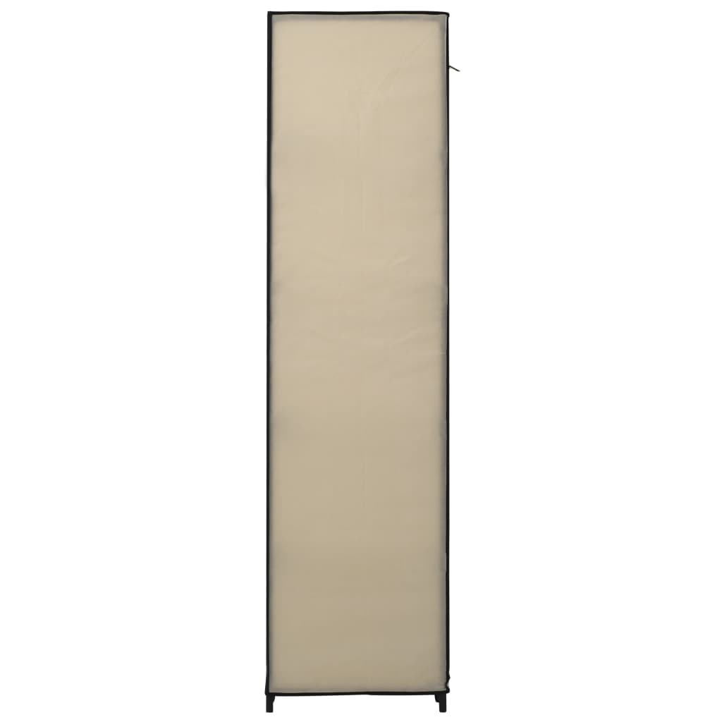 Resegarderob Gräddvit 110X45X175 Cm Tyg