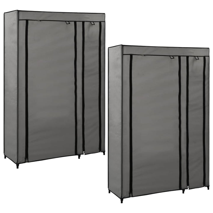 Resegarderob Gräddvit 110X45X175 Cm Tyg