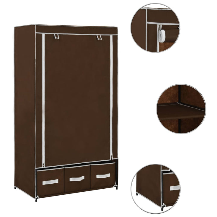Garderob 87X49X159 Cm Tyg