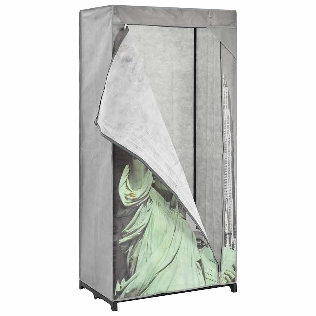 Garderob New York 75X45X160 Cm Tyg