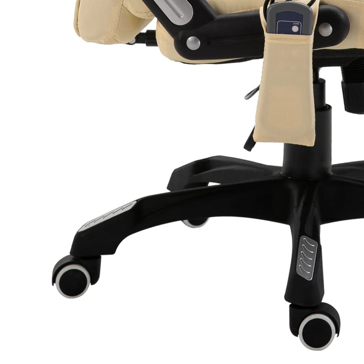 Massagekontorsstol Gräddvit Konstläder