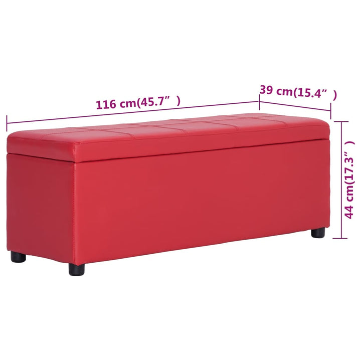 Bänk Med Förvaringsutrymme 116 Cm Konstläder