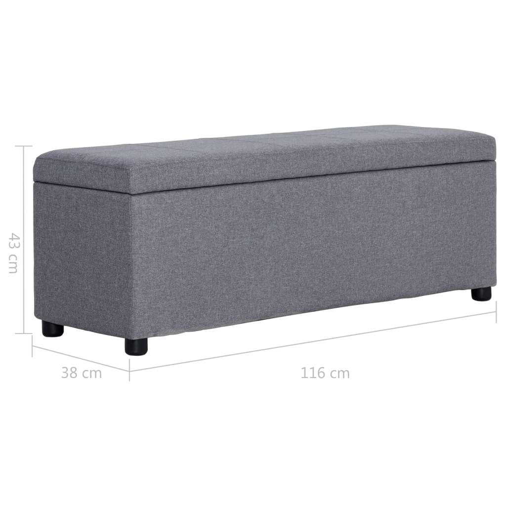 Bänk Med Förvaringsutrymme 116 Cm Polyester