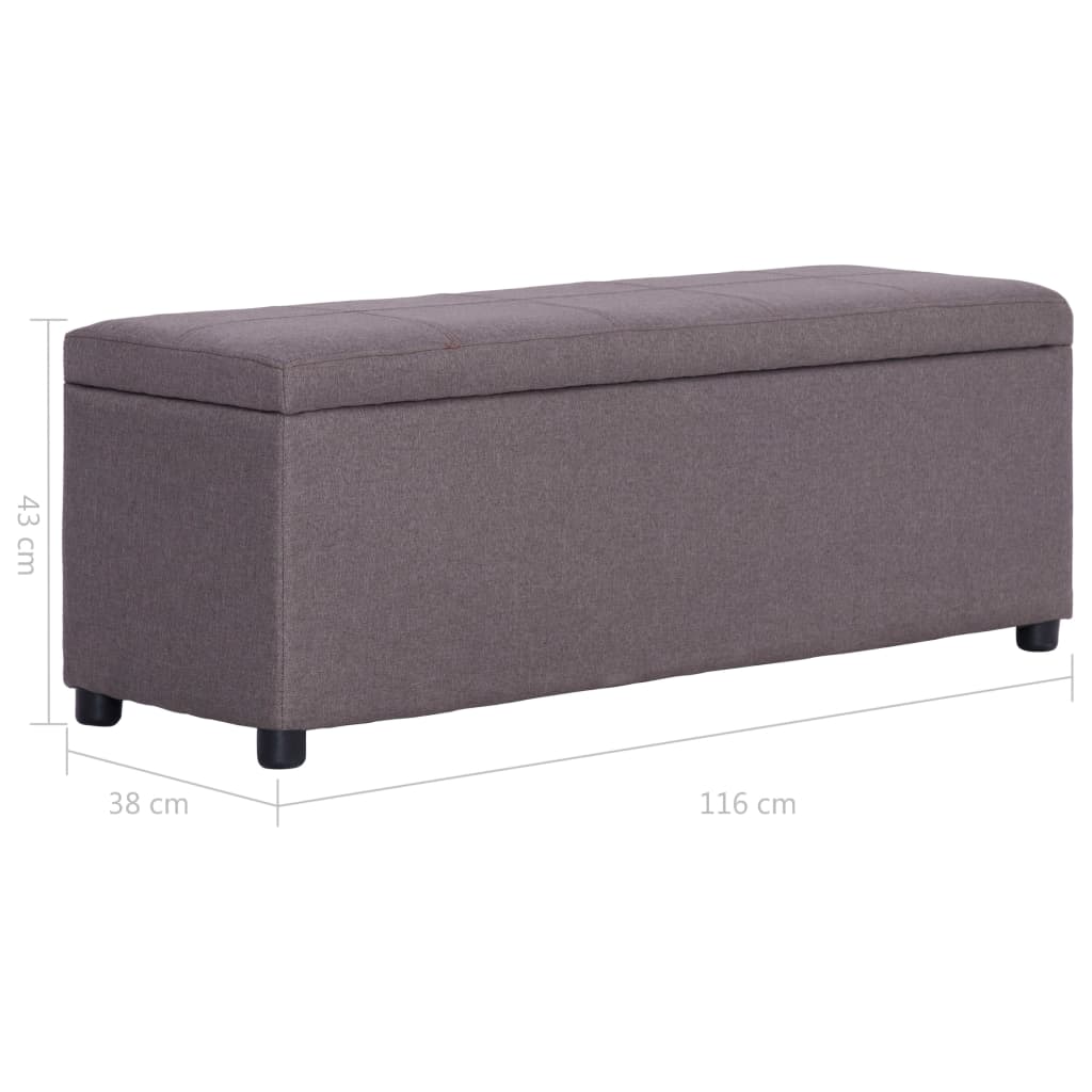 Bänk Med Förvaringsutrymme 116 Cm Polyester