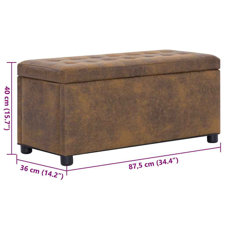 Ottoman Med Förvaring 87,5 Cm Konstmocka