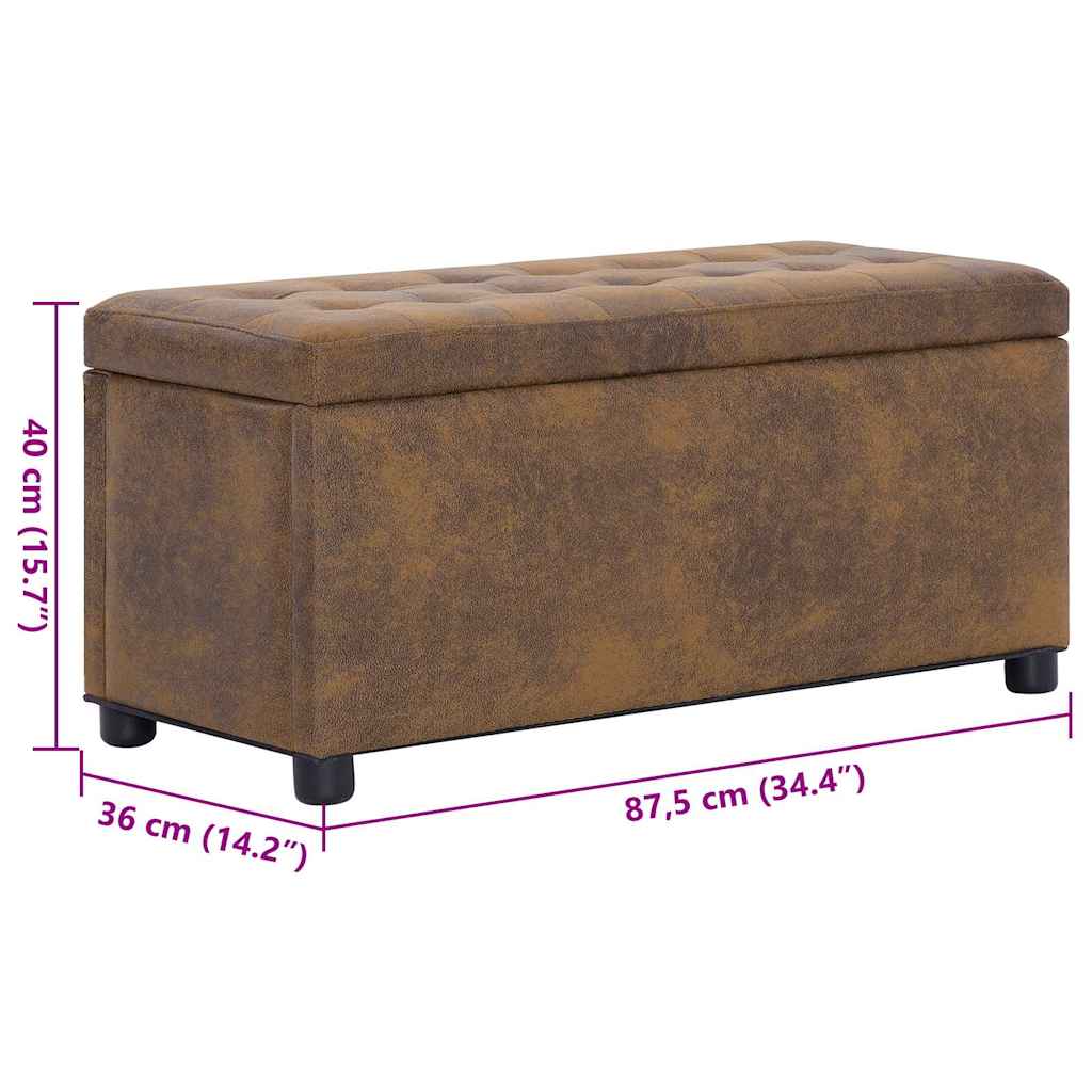 Ottoman Med Förvaring 87,5 Cm Konstmocka
