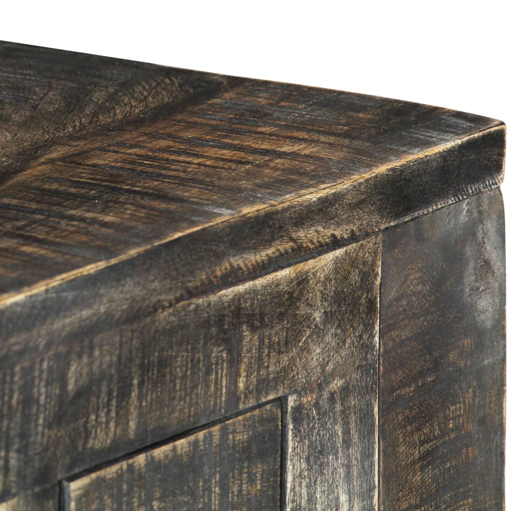 Skrivbord Svart 110X50X75 Cm Massivt Mangoträ