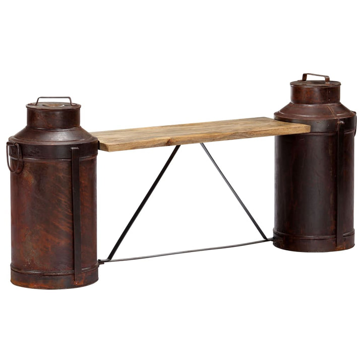 Bänk Mjölkflaskor 150X33X64 Cm Massivt Mangoträ