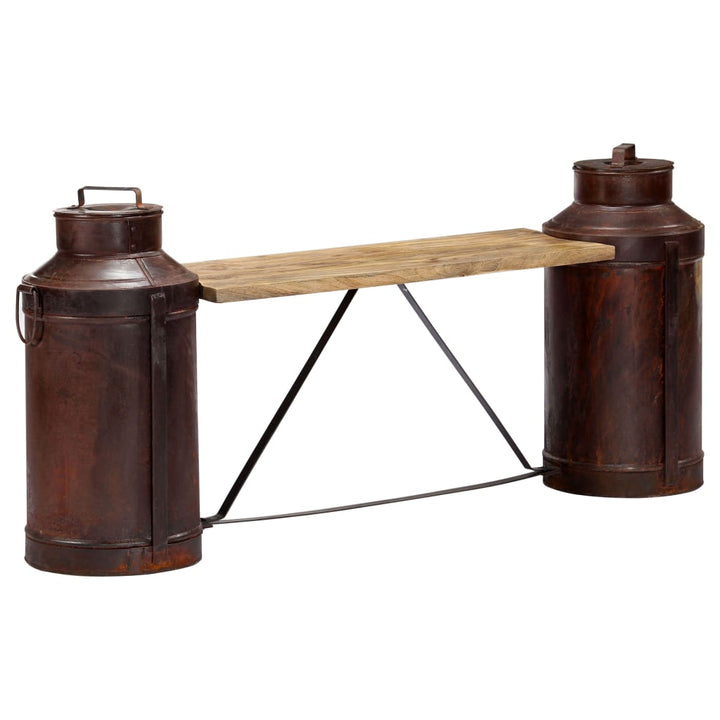 Bänk Mjölkflaskor 150X33X64 Cm Massivt Mangoträ