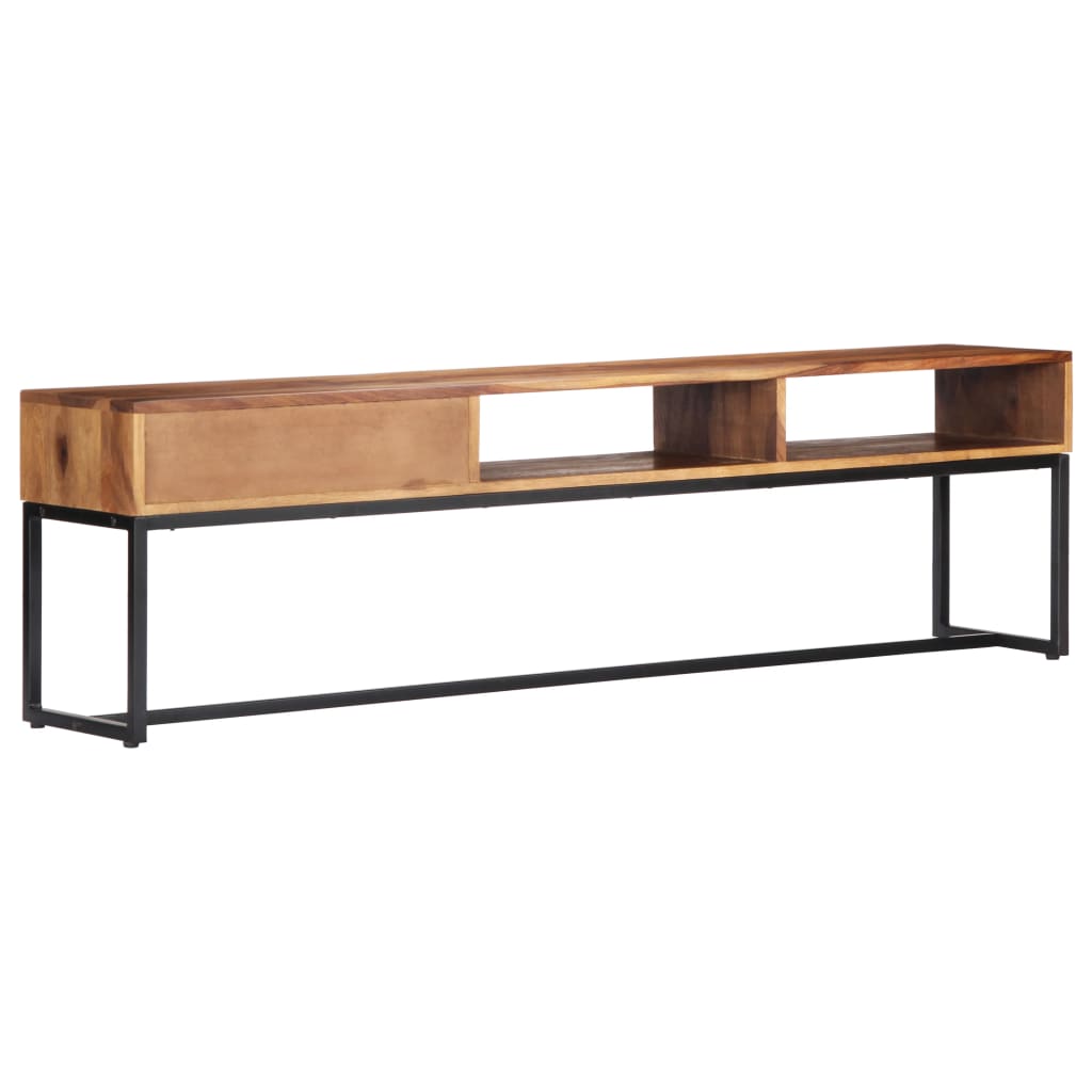 Tv-Bänk 160X30X45 Cm Massivt Sheshamträ