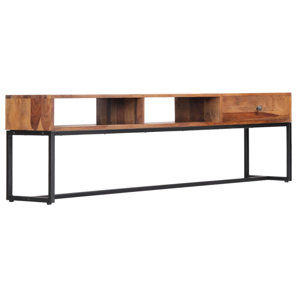 Tv-Bänk 160X30X45 Cm Massivt Sheshamträ