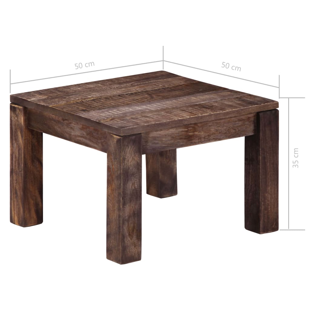 Soffbord 50X50X35 Cm Massivt Mangoträ