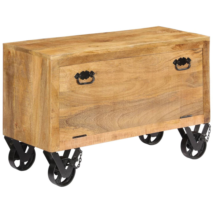 Skoskåp 86X35X55 Cm Massivt Mangoträ
