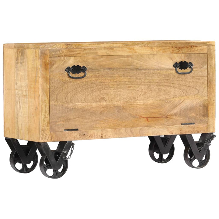 Skoskåp 86X35X55 Cm Massivt Mangoträ