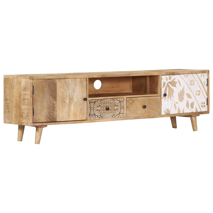 Tv-Bänk 140X30X40 Cm Massivt Mangoträ
