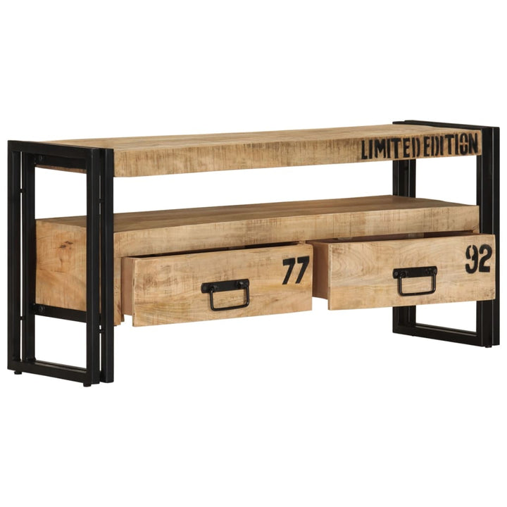 Tv-Bänk 100X30X45 Cm Massivt Mangoträ