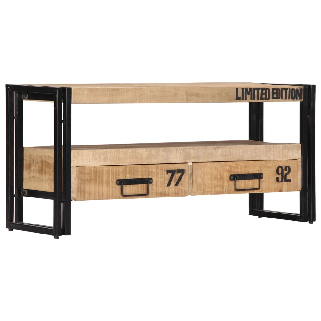 Tv-Bänk 100X30X45 Cm Massivt Mangoträ