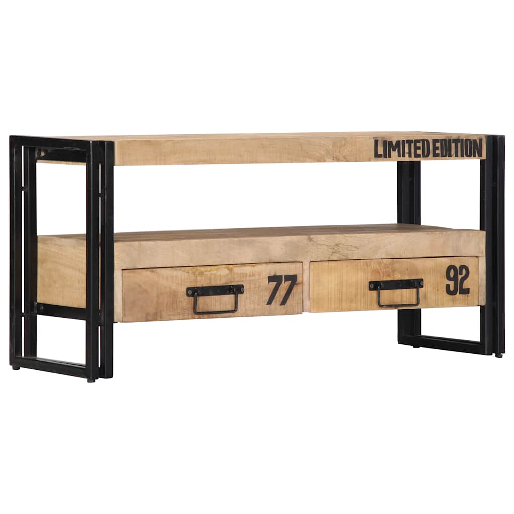 Tv-Bänk 100X30X45 Cm Massivt Mangoträ