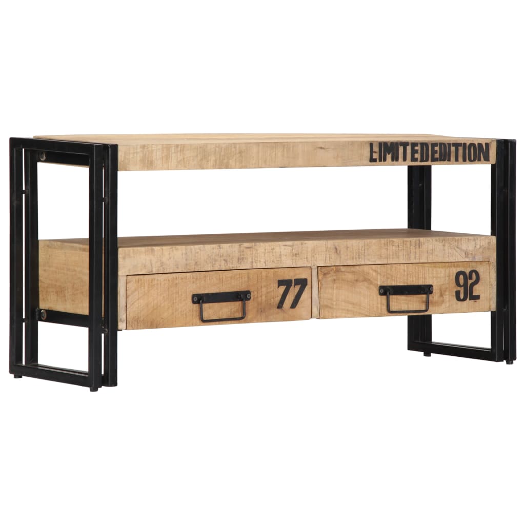 Tv-Bänk 100X30X45 Cm Massivt Mangoträ