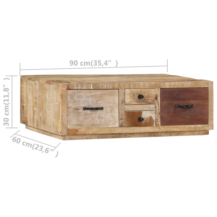 Soffbord 90X60X30 Cm Massivt Mangoträ