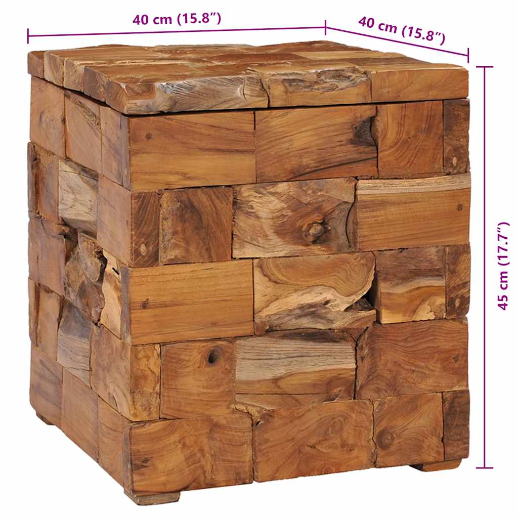 Förvaringspall Massiv Teak