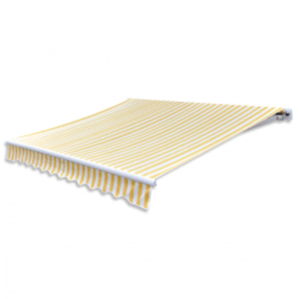 Markis Motoriserad 600 Cm Gul/Vit