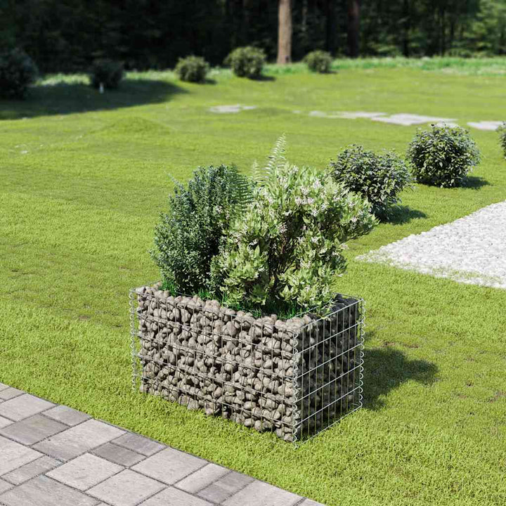 Planteringsgabion Upphöjd Galvaniserat Stål