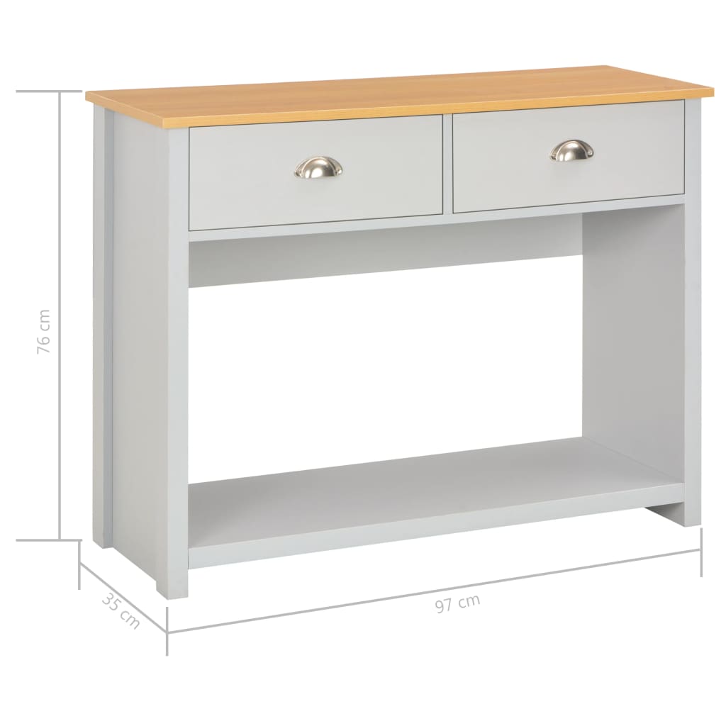 Konsolbord Grå 97X35X76 Cm