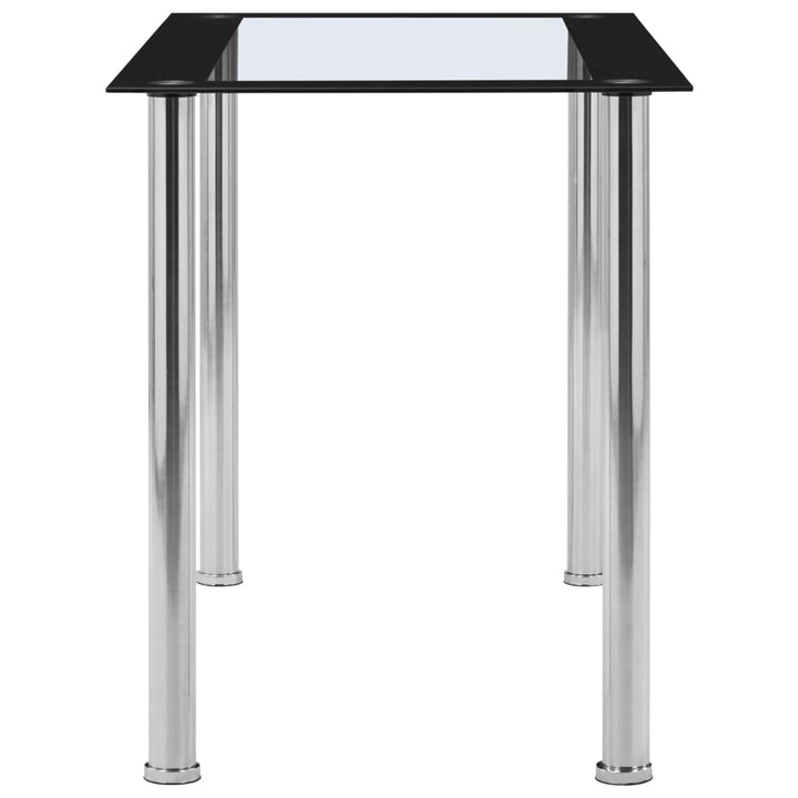Matbord Svart Och Transparent 120X60X75 Cm Härdat Glas